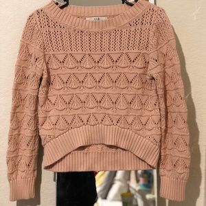 Light Pink Knit Crop Sweater